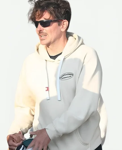 Bradley Cooper Malibu 2025 White Hoodie