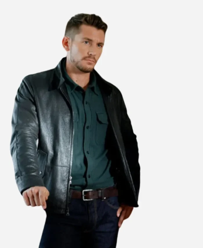 Brent Antonello Law & Order Organized Crime Season 03 Jamie Whelan Black Leather Jacket