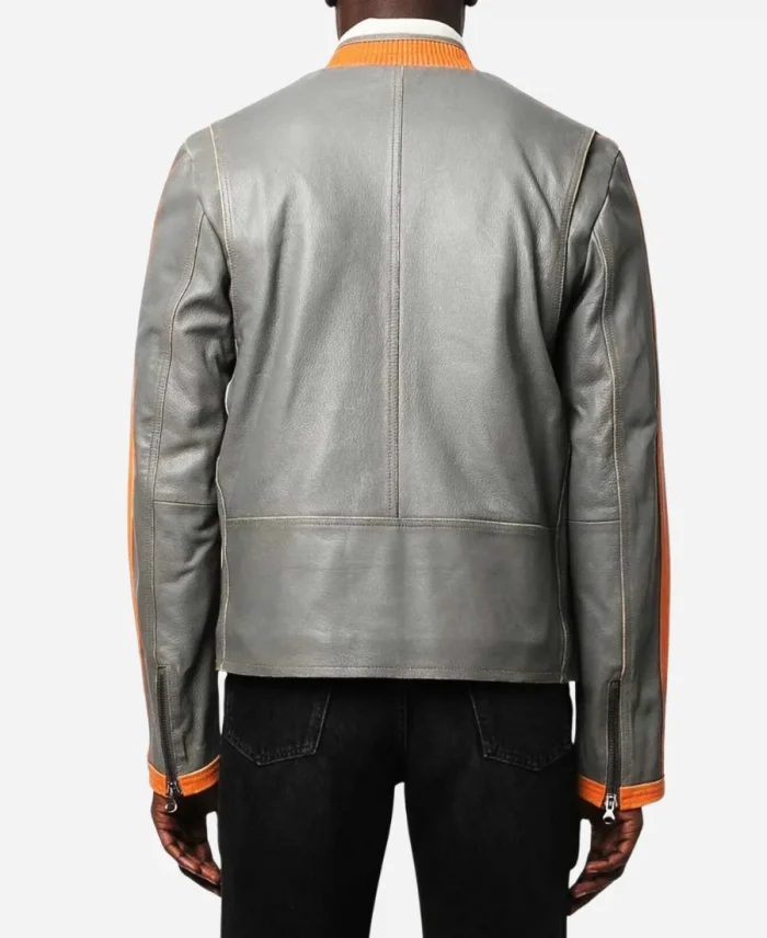 Brent Antonello Law & Order Organized Crime Season 03 Jamie Whelan Grey and Yellow Leather Jacket