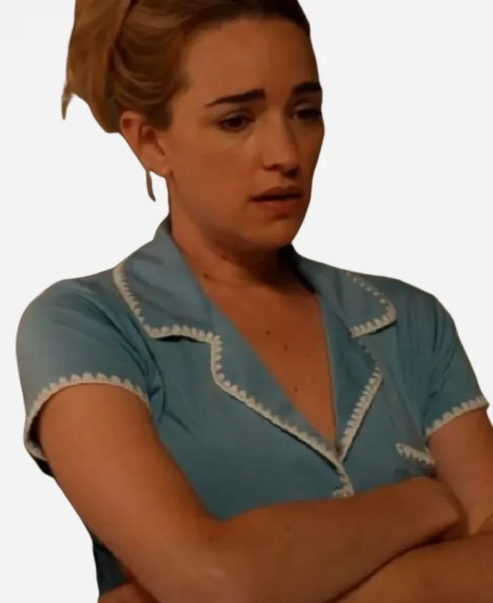 Brianne Howey Ginny & Georgia Blue Pajamas