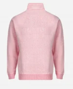 Buttoned Style Mock Collar Pink Pullover Jumper For Sale