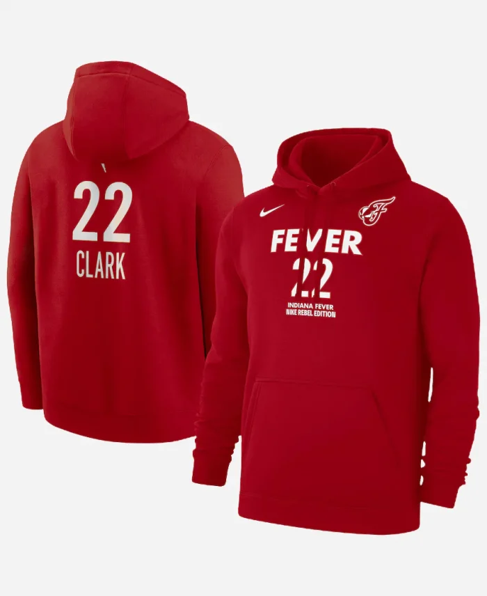 Caitlin Clark Indiana Fever Nike Rebel Edition Red Hoodie