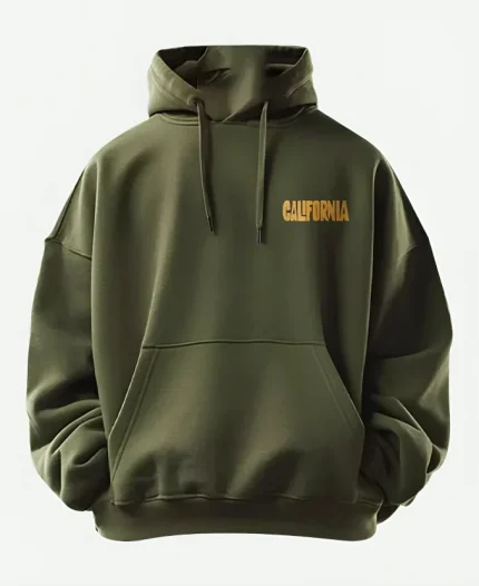 California Oversized Green Hoodie