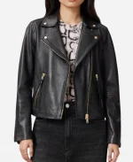 Carol TV-Series Leanne Season 01 Kristen Johnston Black Bikers Leather Jacket