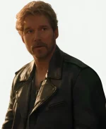 Chris Pratt The Electric State Black Leather Jacket