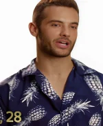 Cole 90 Day Hunt for Love S01 Navy Pineapple Print Shirt