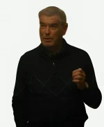 Conrad Harrigan Tv Series Mobland 2025 Pierce Brosnan Zip Sweater