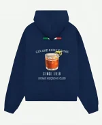 Coramisa Gin And Rum in Rome Blue Pullover Hoodie 