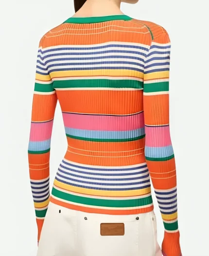 Criminal Minds Evolution S18 Kirsten Vangsness Orange Ribbed Cardigan