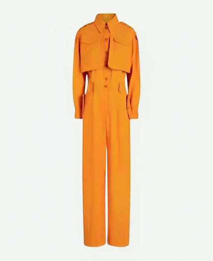 Cynthia Nixon TV Series And Just Like That Season 03 Miranda Hobbes Cargo Orange Jumpsuit