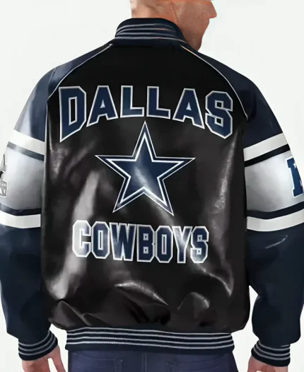 Dallas Cowboys Black Leather Jacket For Unisex