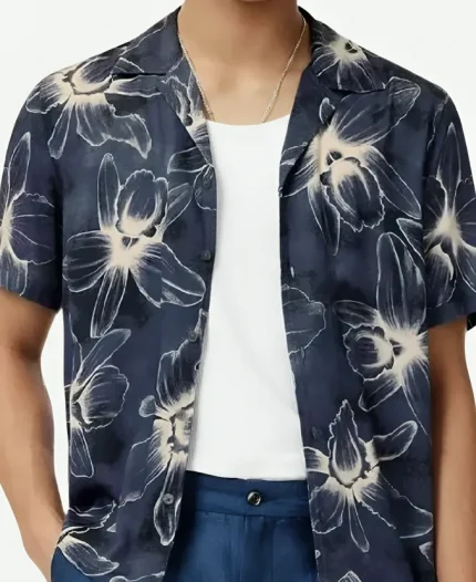 Damian Kane The Young and the Restless Blue Floral Shirt