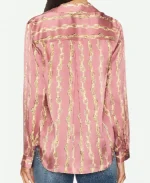 Danielle Campbell The Waterfront 2025 Chain Silk Blouse