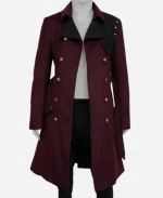 Danielle Monรฉ Truitt Law & Order Organized Crime S02 Maroon Wool Coat