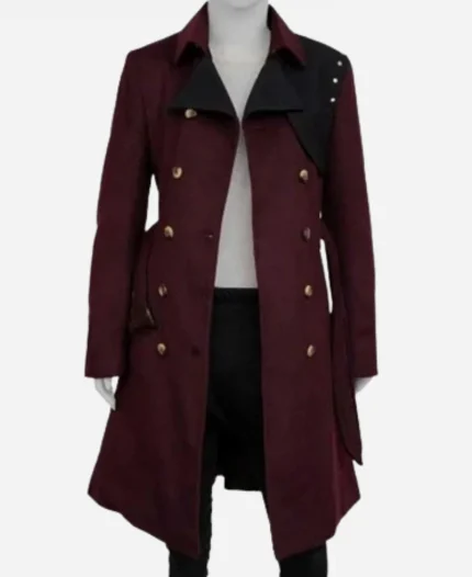 Danielle Monรฉ Truitt Law & Order Organized Crime S02 Maroon Wool Coat