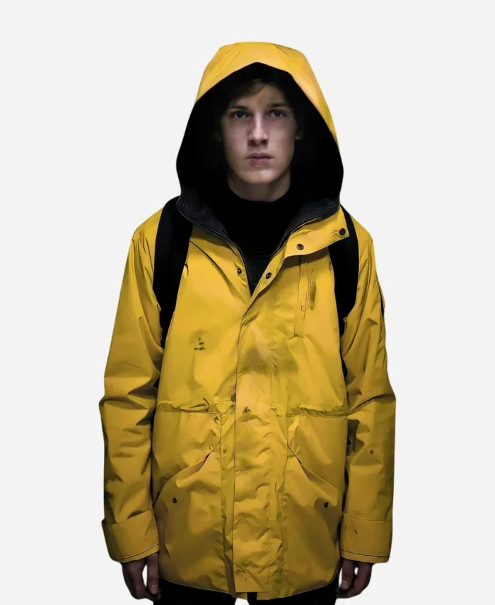 Dark Jonas Kahnwald Yellow Hooded Long Coat For Men