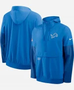 Detroit Lions Nike Sideline Anorak Blue Hoodie Jacket