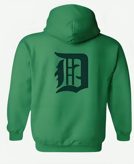 Detroit Michigan Kelly Green Pullover Hoodie