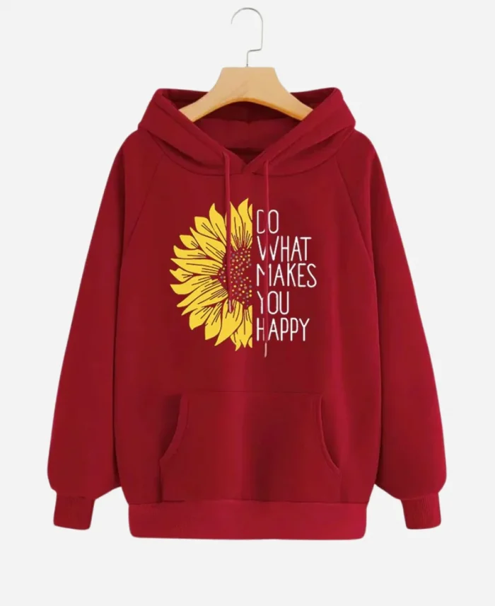 Do What Makes You Happy Fleece Pull Over Hoodie