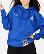 Dodgers Mitchell & Ness x BLACKPINK Pullover Blue Hoodie