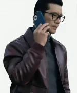 Dustin Nguyen Dope Thief 2025 Son Pham Maroon Leather Jacket