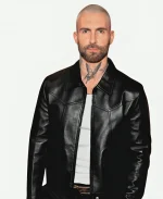 E! News 2025 Adam Levine Black Leather Jacket