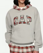 Gap Plaid Grey Hoodie