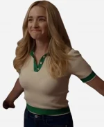 Georgia Miller Ginny & Georgia White and Green Polo Top