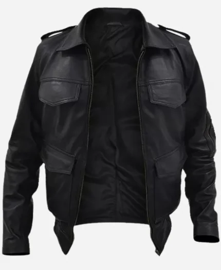 German Police Leather Jacket