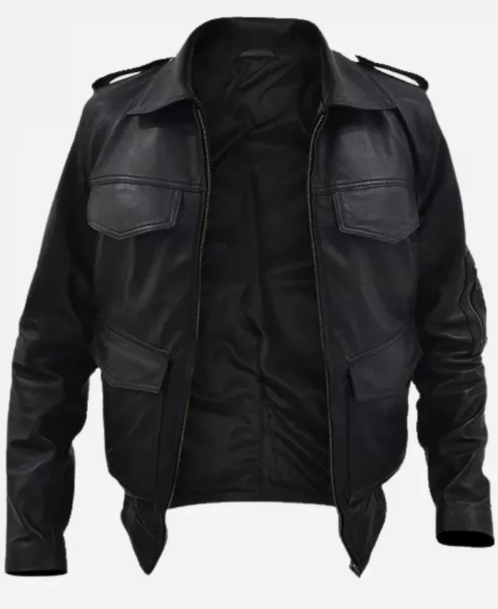 German Police Leather Jacket