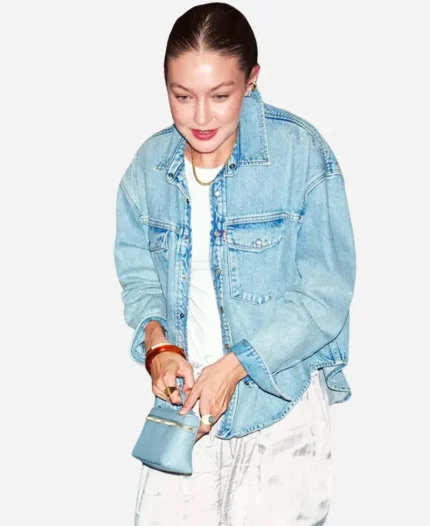Gigi Hadid NYC Steakhouse Denim Jacket For Sale