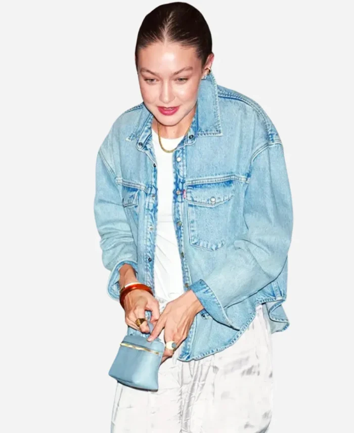 Gigi Hadid NYC Steakhouse Denim Jacket For Sale