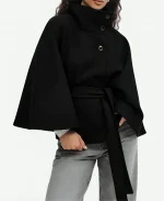Gina Tricot Belt Cape Black Jacket