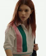 Ginny & Georgia Abby Littman Pink & Green Striped Polo Top