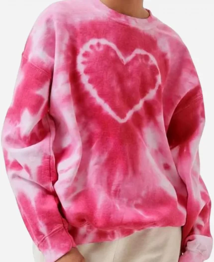 Ginny and Georgia Sara Waisglass Tie Dye Heart Sweatshirt
