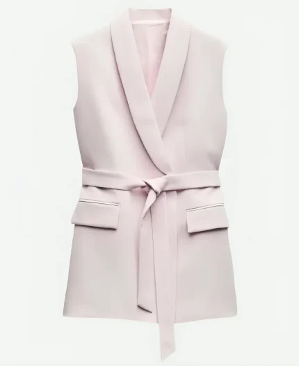 Gisselle Meneses Selling the City Pink Belted Blazer