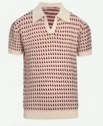 Giuseppe TV-Series And Just Like That Season 03 Sebastiano Pigazzi Printed Knit Polo Shirt