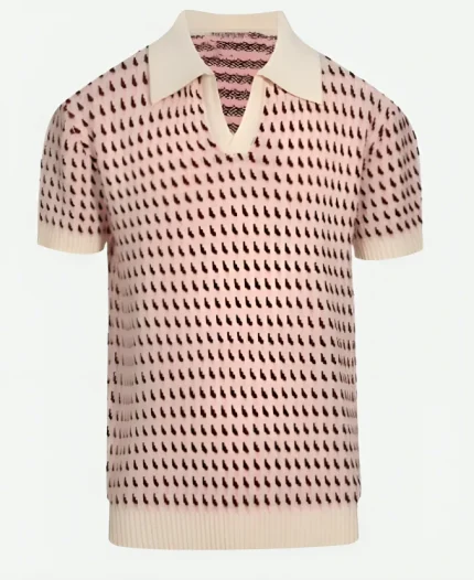 Giuseppe TV-Series And Just Like That Season 03 Sebastiano Pigazzi Printed Knit Polo Shirt