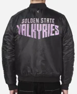 Golden State Valkyries FISLL Eclipse Black Full-Zip Flight Jacket For Unisex