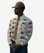 Hell Motel S01 Emmanuel Kabongo White Printed Shirt