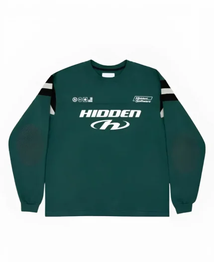  Hidden Software NY Inset Green Jersey Sweatshirt
