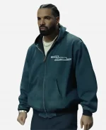 Iceman Drake Blue Hooded Zip-up Cotton Jacket