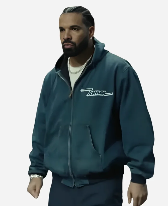 Iceman Drake Blue Hooded Zip-up Cotton Jacket