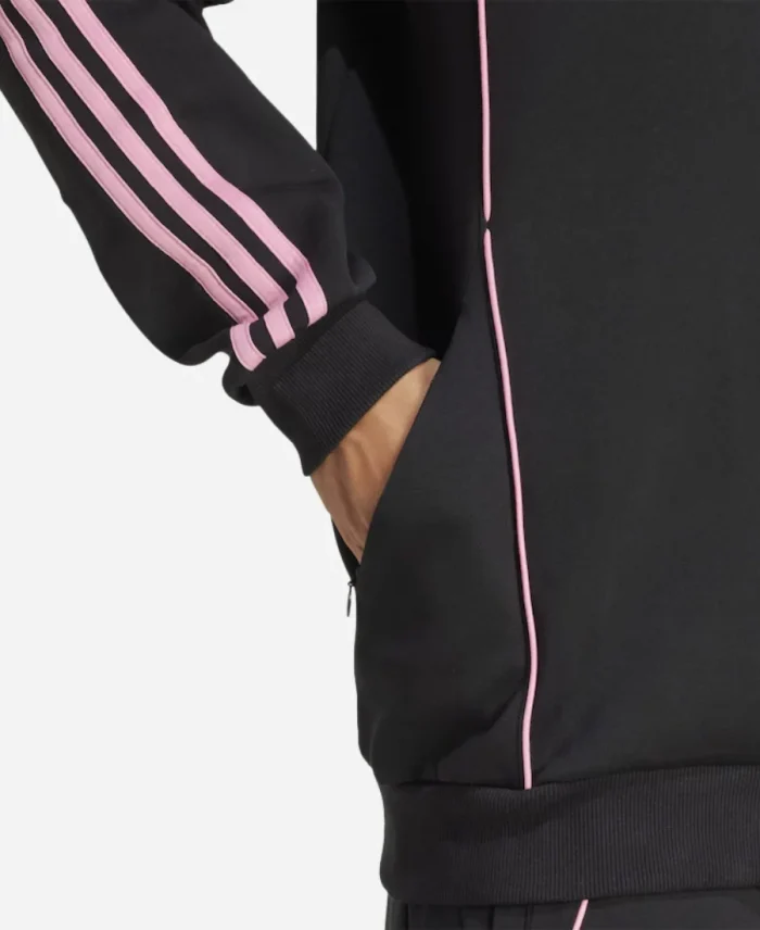 Inter Miami Adidas 2025 Travel Black Pullover Hoodie