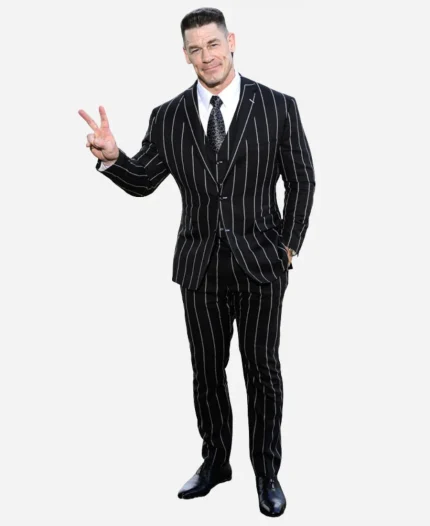 John Cena Head Of State Screening Striped Blazer
