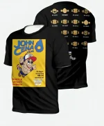 John Cena Super Mario Black T-Shirt