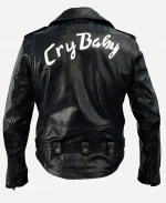 Johnny Depp Cry Baby Black Leather Jacket For Sale