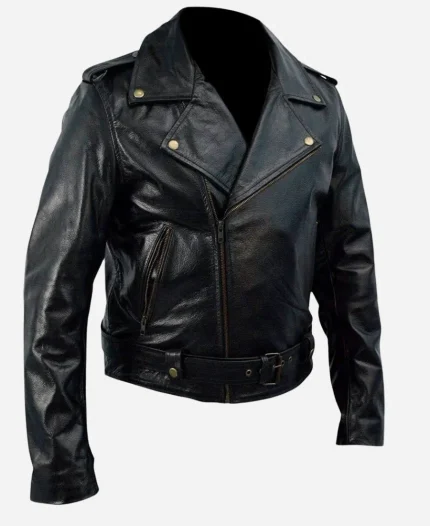 Johnny Depp Cry Baby Leather Black Jacket