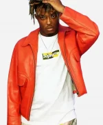 Juice Wrld Leather Orange Jacket