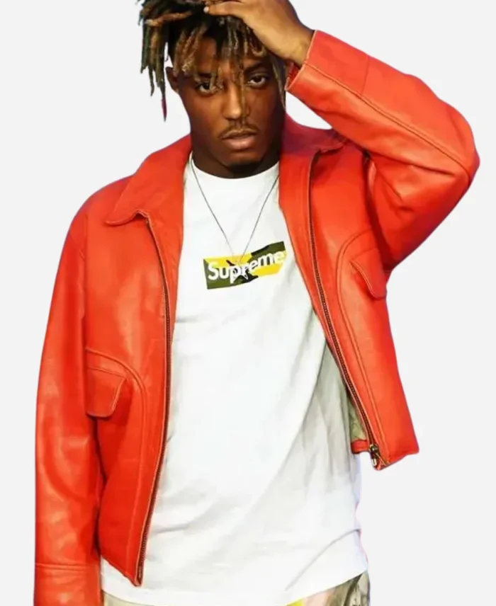 Juice Wrld Leather Orange Jacket